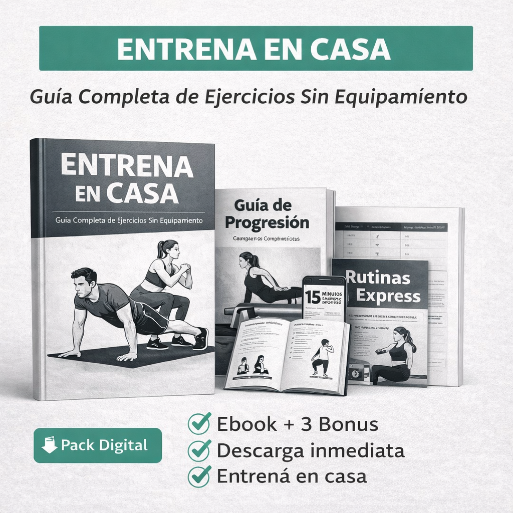 Entrena en Casa – Guía Completa de Ejercicios Sin Equipamiento (PDF + Bonus)